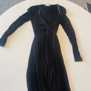 Lush Wrap Black Dress